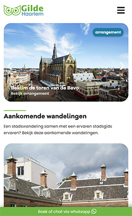 Gilde Haarlem homepage mobiel