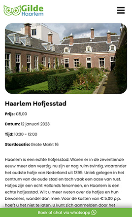 Gilde Haarlem wandeling pagina mobiel